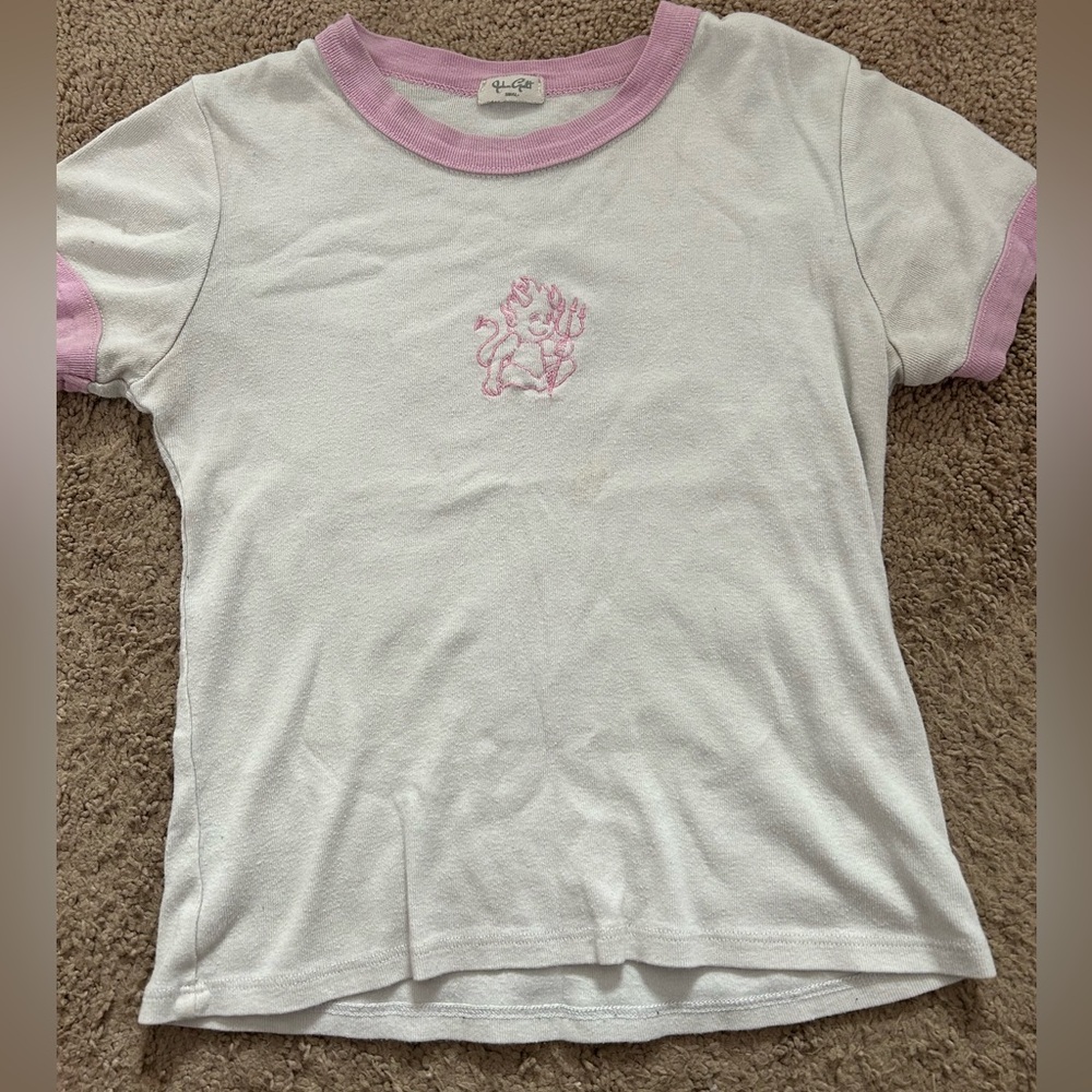 brandy melville graphic baby tee
